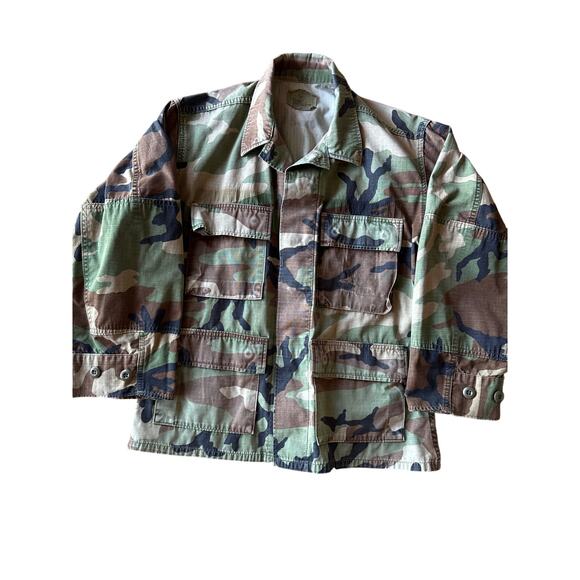Vintage U.S. Military Green Camo S XX-Short Field Shirt - Picture 1 of 7